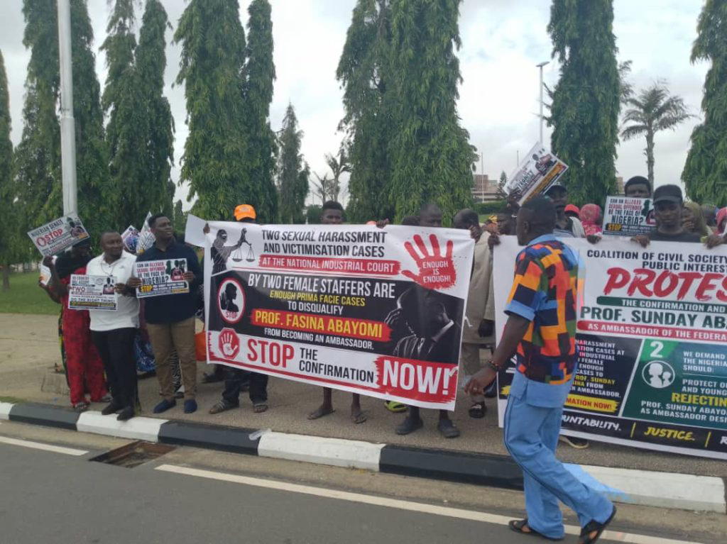 Protesters urge Senate to delay ambassadorial nominee’s confirmation