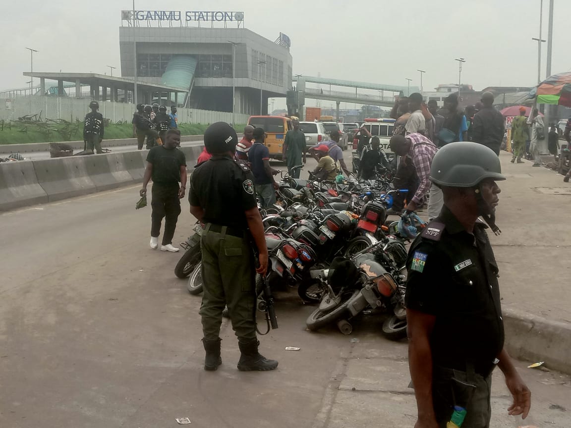 Lagos Taskforce impounds 309 motorcycles, demolishes illegal structures in security crackdown