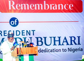 Lalong honours Buhari one year after, hails legacy of integrity, patriotism