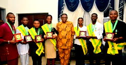 Gov Otu rewards seven outstanding corps members with automatic employment