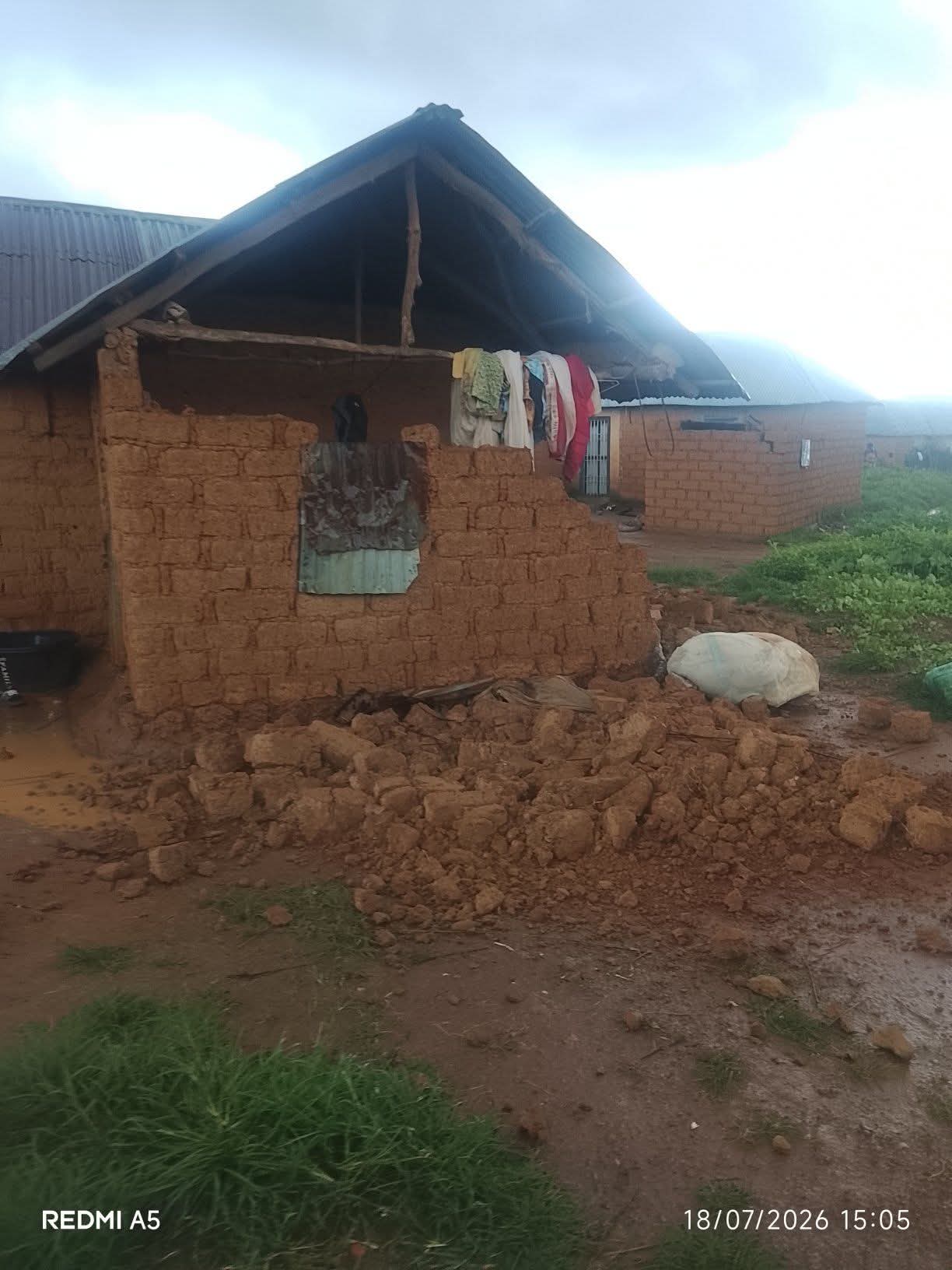 Heavy rainfall destroys over 20 homes, farmlands in Plateau community
