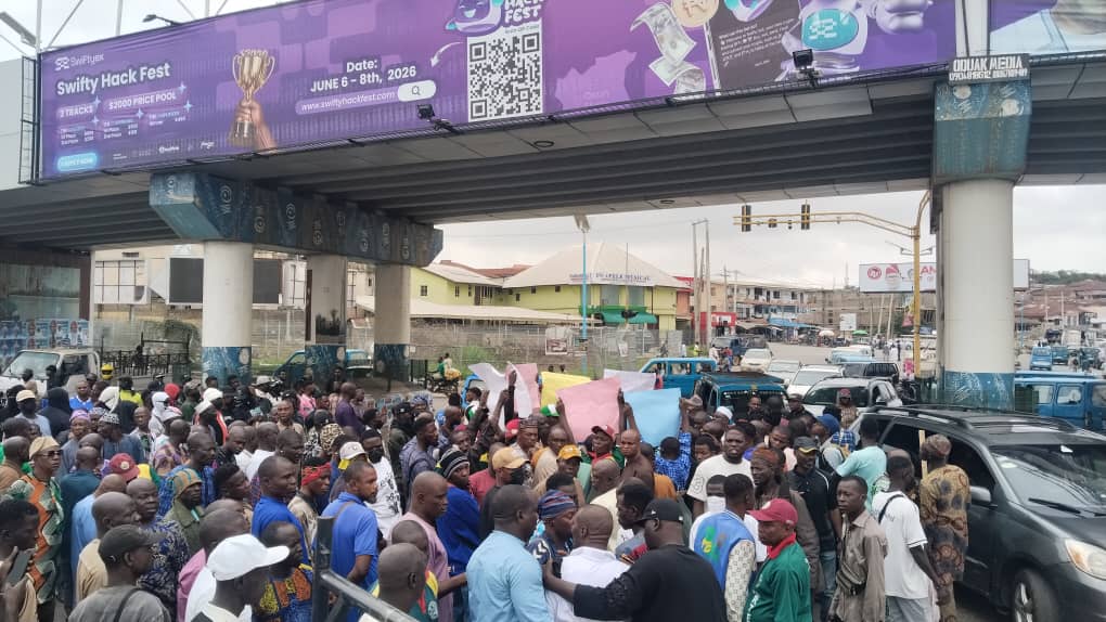Transport union members, civil society group protest in Osun