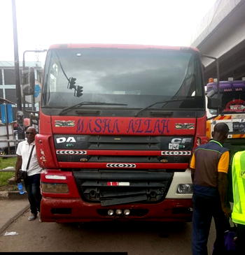 Fuel tanker crushes dispatch rider to death in Lagos, LASTMA arrests driver