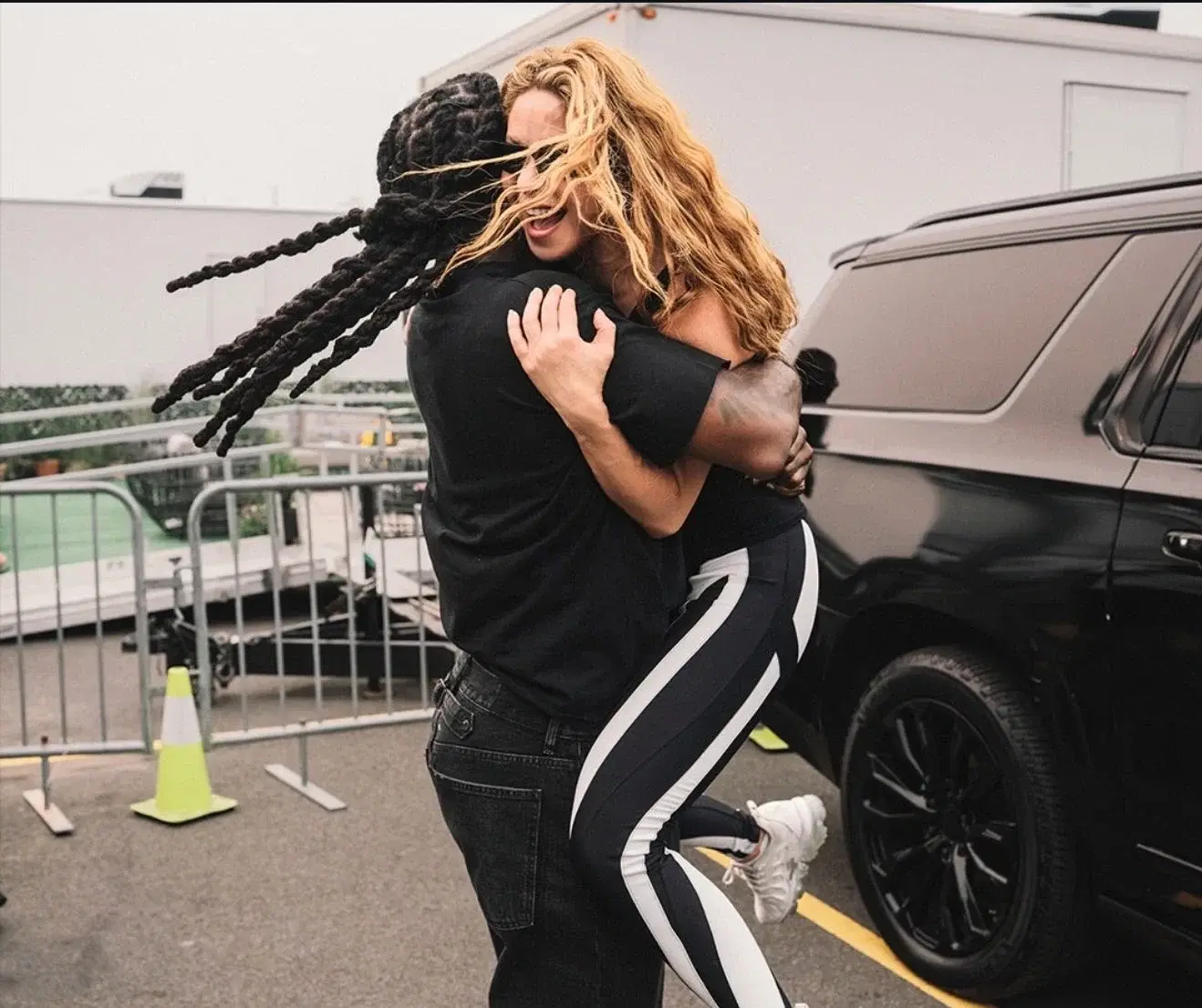 Photos: Burna Boy reunites with Shakira ahead of World Cup final halftime show