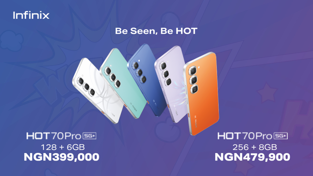 Infinix Introduces HOT 70 Pro in Nigeria Featuring Active Matrix Cube and 5G Connectivity