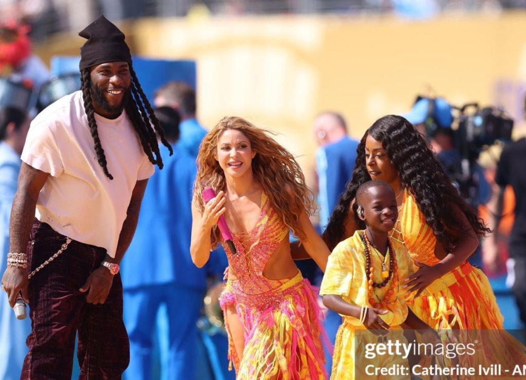 Burna Boy and Shakira take the stage for ‘Dai Dai’ during World Cup halftime performance