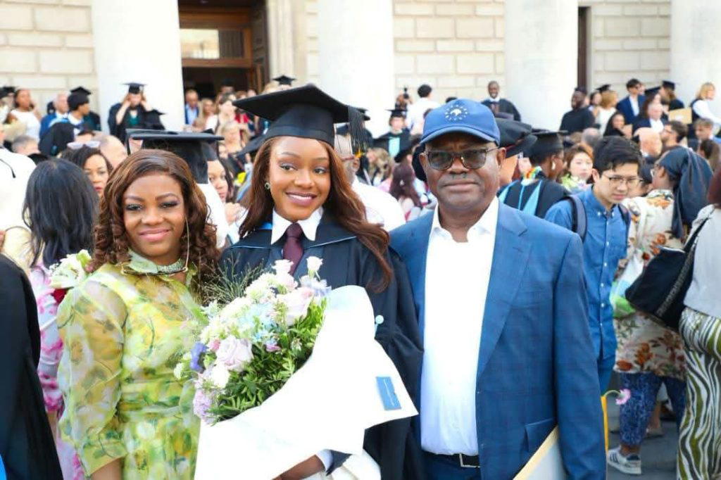 Wike's daughter graduates with law degree from UK university