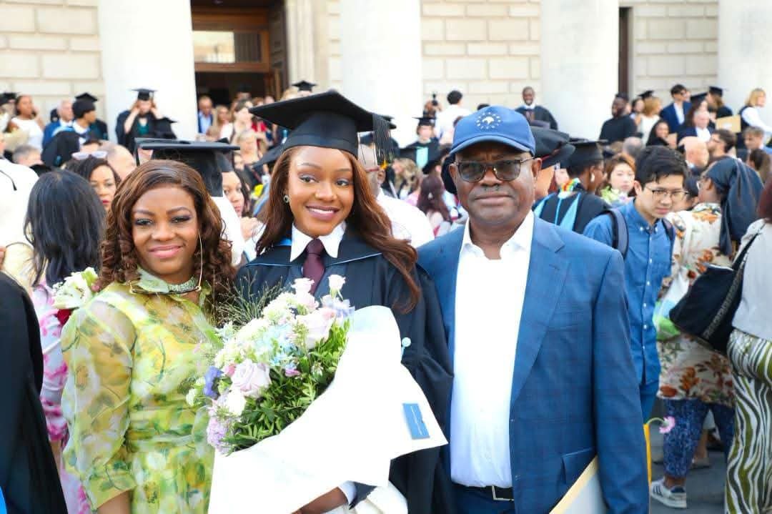 Wike’s daughter bags law degree from UK university