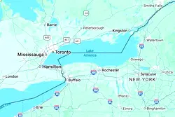 Google Maps renames Lake Ontario ‘Lake America’ in US – but not Canada
