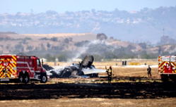 US fighter jet crashes near California military base