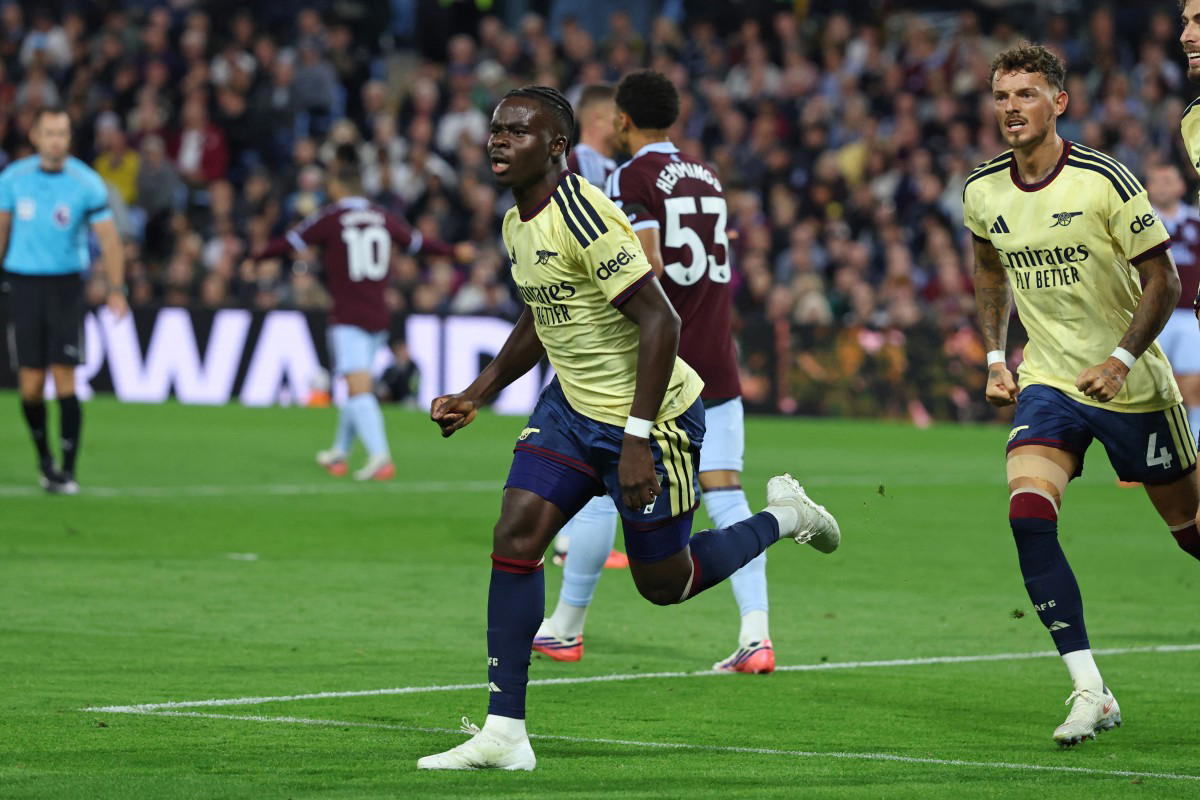 Saka's goal condemns Villa to defeat as Arteta marks 250th EPL game