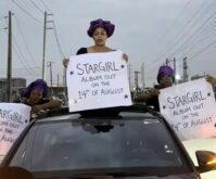 Ayra Starr’s mother promotes ‘Starr Girl’ album on Lagos streets