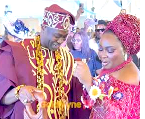 After years of childlessness,  actors Mo Bimpe,  Lateef Adedimeji host thanksgiving for triplets