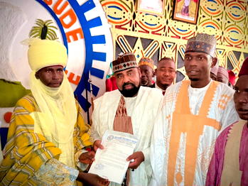 APC Governorship Candidate Jamil Gwamna Turbaned Walin Bojude in Gombe