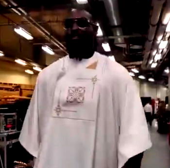 Video: Oba Femi makes agbada entrance on RAW after SummerSlam triumph