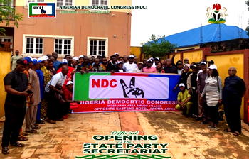 NDC faction commissions new secretariat in Anambra, passes vote of confidence on leadership