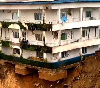 Hospital collapses after landslide in Calabar