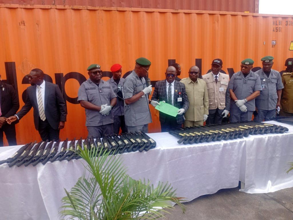 Customs hands over seized arms and ammunitions to NDLEA