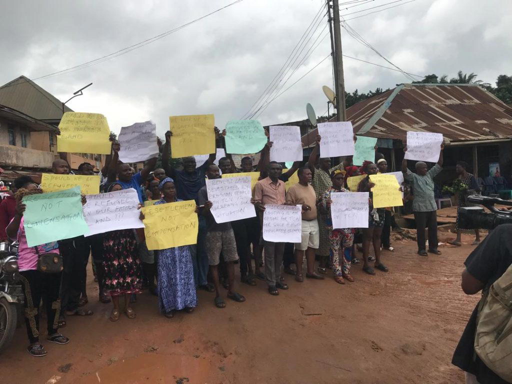Anambra community protests alleged demolition of ancestral homes for TCN project