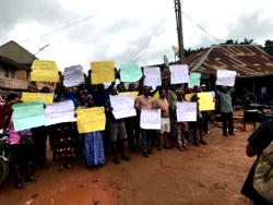 Anambra community protests alleged demolition of ancestral homes for TCN project