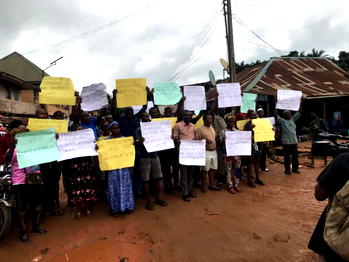 Anambra community protests alleged demolition of ancestral homes for TCN project
