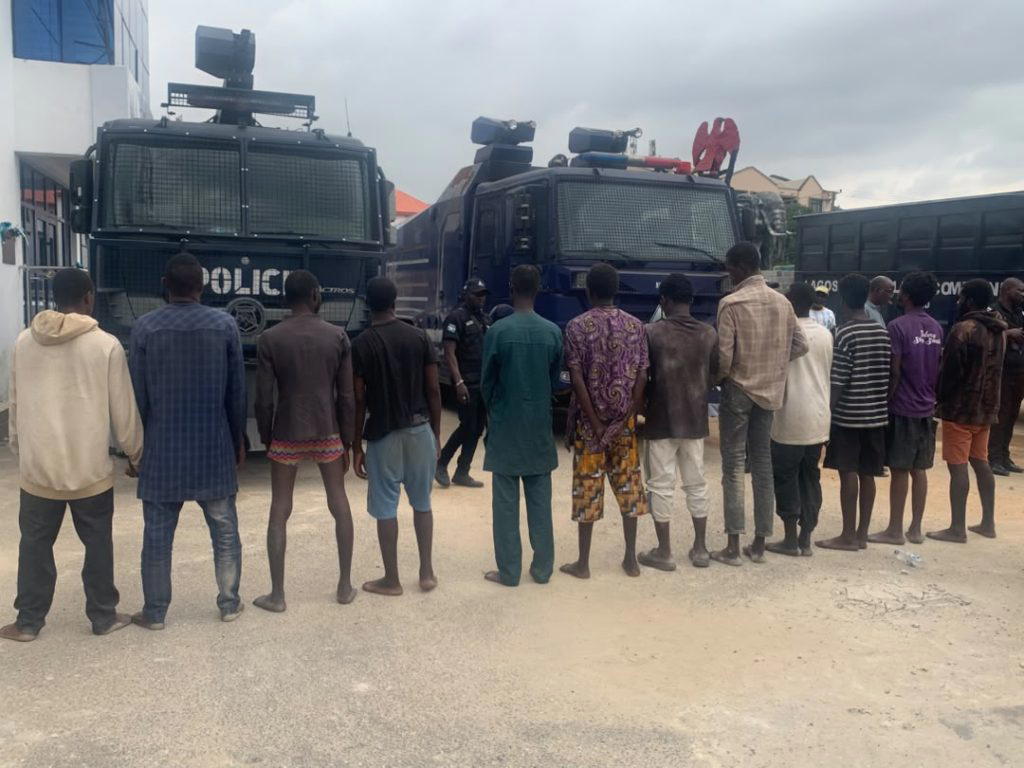 Lagos police arrest 39 suspects, recover 14 pistols, other weapons