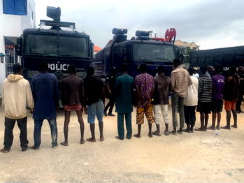 Lagos police arrest 39 suspects, recover 14 pistols, other weapons