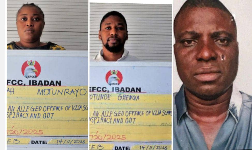 EFCC arraigns three in Ibadan over alleged N30m Canadian visa fraud