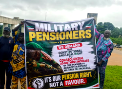 Military pensioners protest in Abuja over benefit adjustments