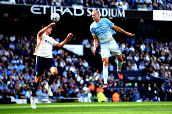 Haaland heads unconvincing Man City top of Premier League