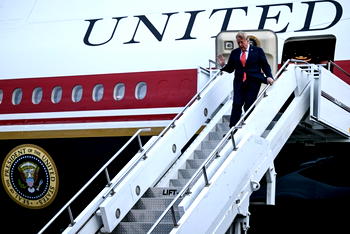 Trump arrives in Ireland for golf tournament, PM talks