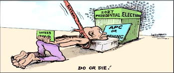 Cartoon: 'Vote APC or ...'