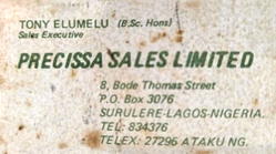 Elumelu shares old business card from days as photocopier salesman