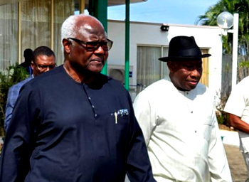 Jonathan sees off ex-Sierra Leone President Koroma, welcomes return home