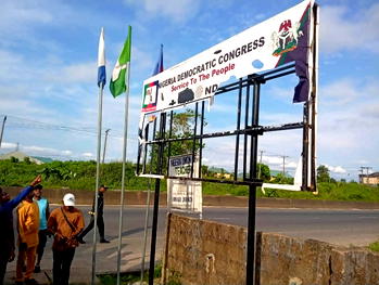 Political thugs attack NDC office in Rivers, destroy billboards