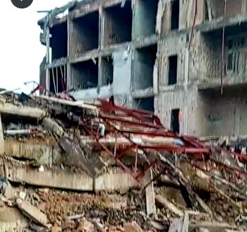 One killed, many trapped, as four-storey building collapses in Enugu