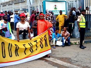 Updated: CSOs protest at Finance Ministry, demand end to excessive borrowing