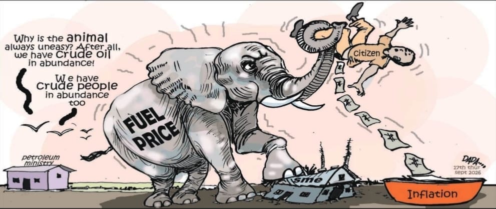 Cartoon: Nigerian subsidy elephantiasis
