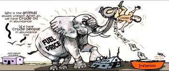Cartoon: Nigerian subsidy elephantiasis