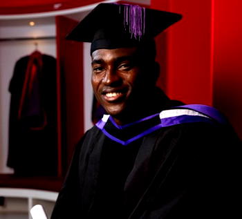 Super Eagles striker Taiwo Awoniyi graduates from PFA Business School