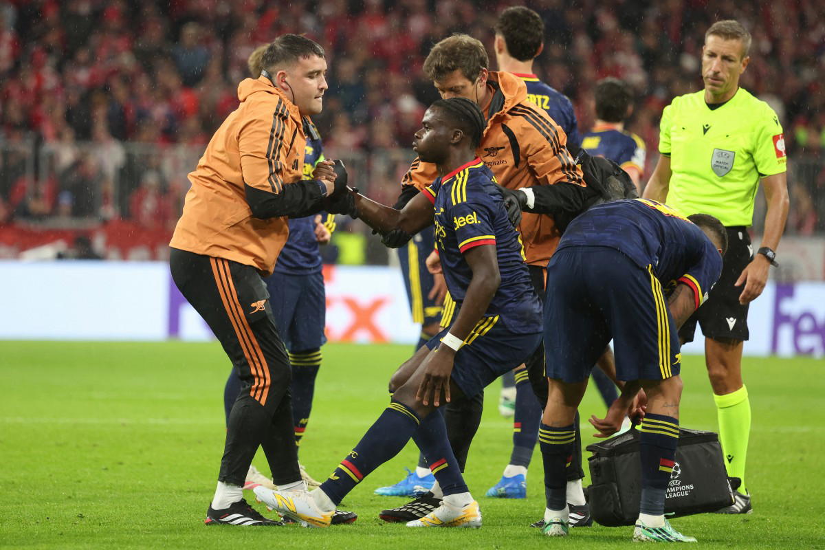 Arteta fears Saka injury after Arsenal’s Champions League draw with Bayern Image
