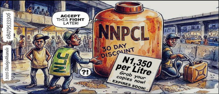 Cartoon: Petrol discount… offer valid while stock last
