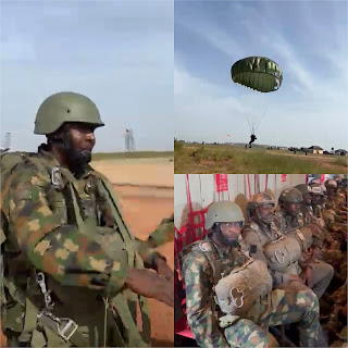 Meet 2 Nigerian army generals who made history with parachute jumps from moving aircraft