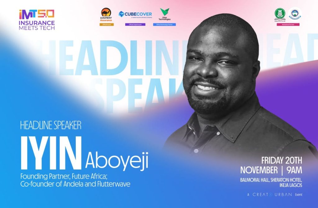 Iyinoluwa Aboyeji, cofondateur de Flutterwave, tête d'affiche d'Insurance Meets Tech 5.0