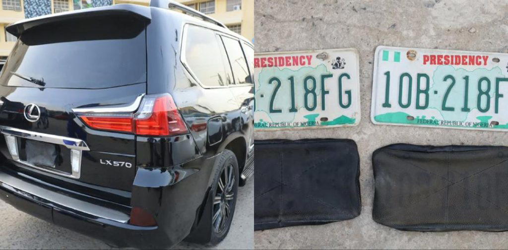 La police du FCT intercepte un SUV avec une plaque présidentielle dissimulée